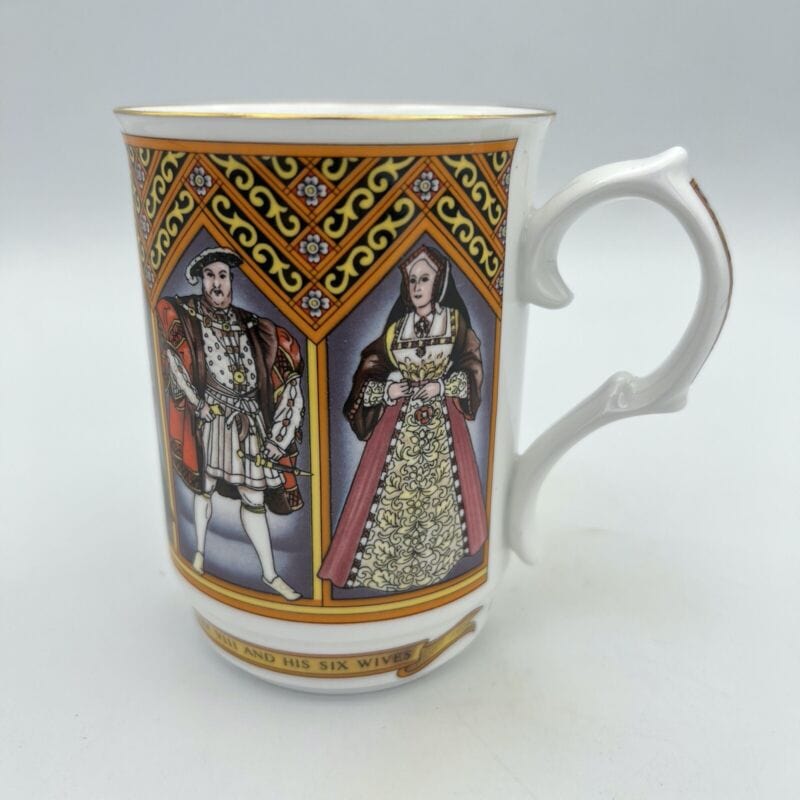 Tazza Boccale Inglese da collezione Re Enrico VIII Casa Reale commemorativa '80 Categoria  Ceramiche e Porcellane