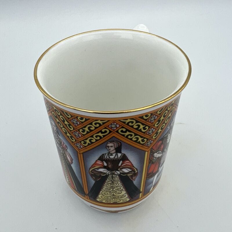 Tazza Boccale Inglese da collezione Re Enrico VIII Casa Reale commemorativa '80 Categoria  Ceramiche e Porcellane