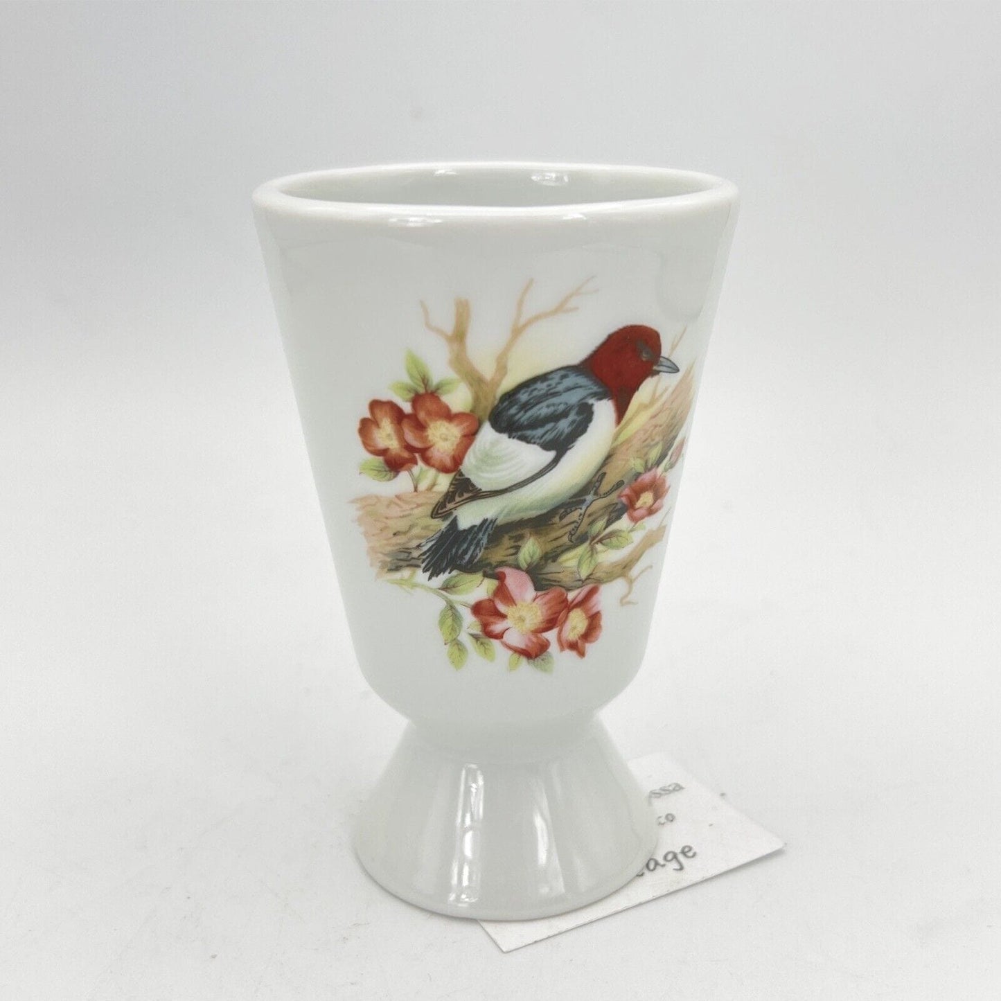 Tazza da caffè Francese in ceramica Limoges Uccello Picchio testa Rossa Mazagran Categoria Servizio tazze - Tazze