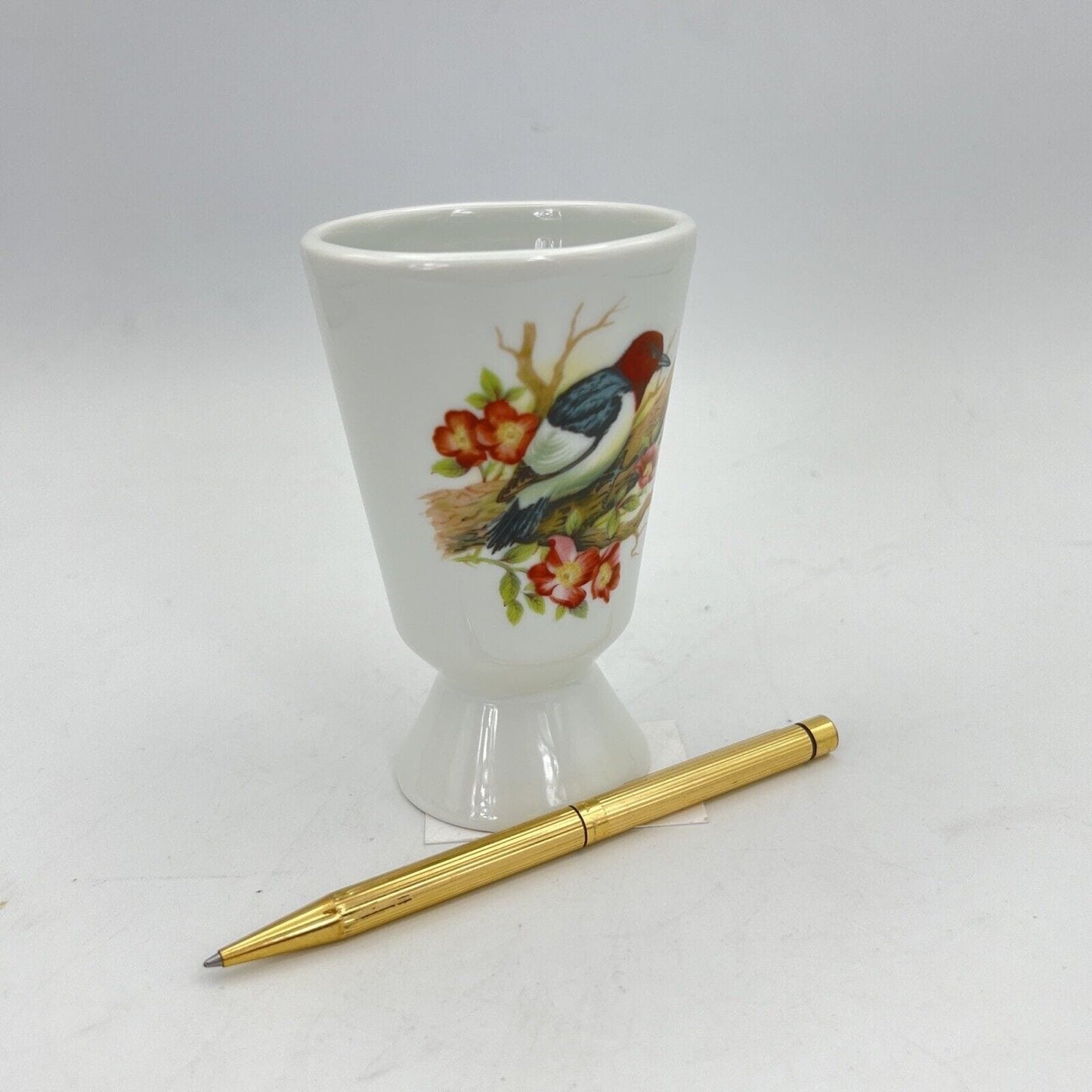 Tazza da caffè Francese in ceramica Limoges Uccello Picchio testa Rossa Mazagran Categoria Servizio tazze - Tazze