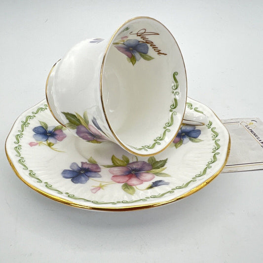 Tazza da caffè in porcellana Queen's con mese tazzina inglese AGOSTO 900 Rosina Categoria  Servizio tazze - Tazze