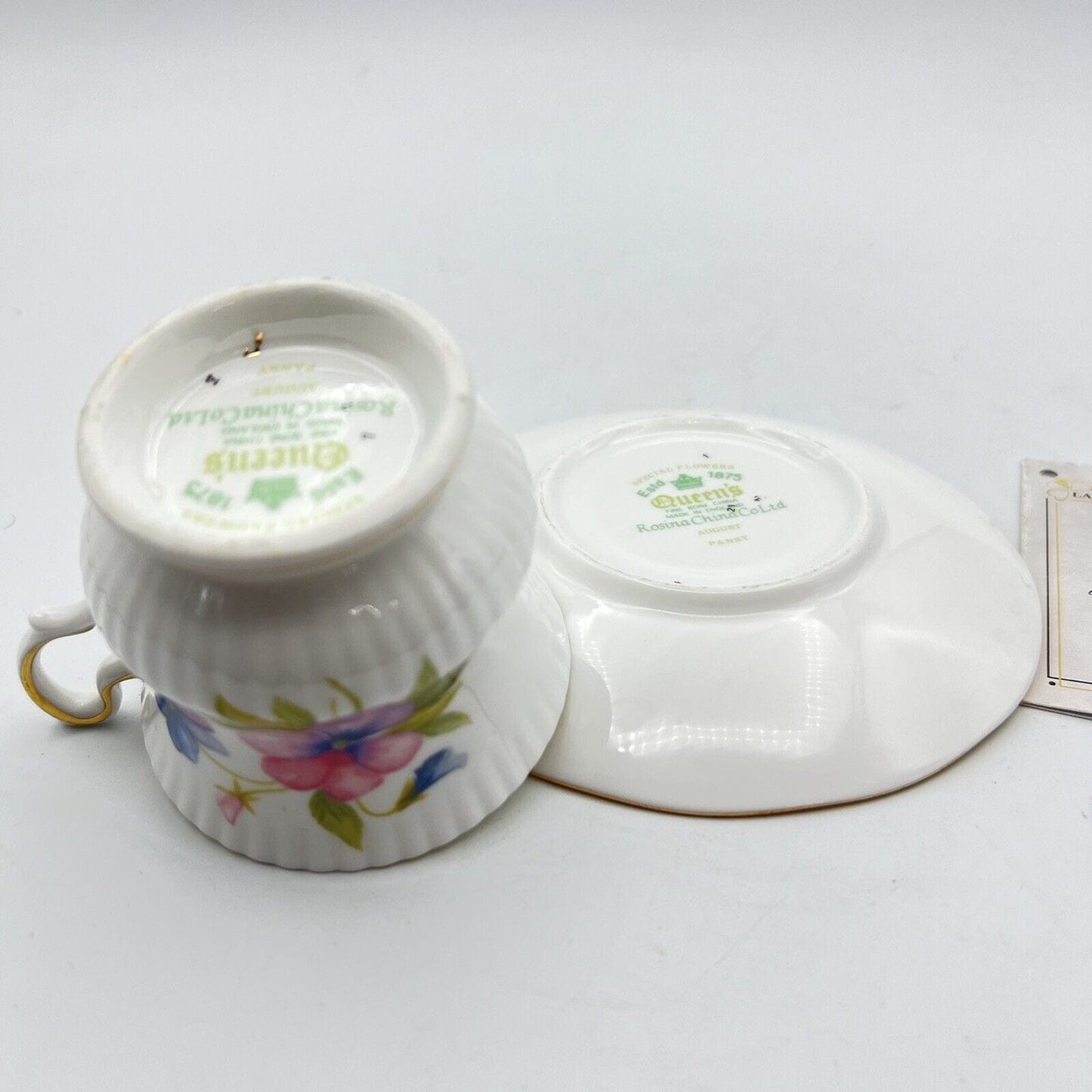 Tazza da caffè in porcellana Queen's con mese tazzina inglese AGOSTO 900 Rosina Categoria Servizio tazze - Tazze