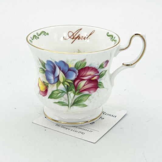 Tazza da caffè in porcellana Queen's con mese tazzina inglese APRILE 900 Categoria  Servizio tazze - Tazze
