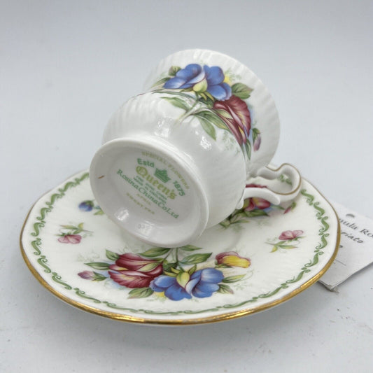 Tazza da caffè in porcellana Queen's con mese tazzina inglese Aprile 900 Rosina Categoria  Servizio tazze - Tazze