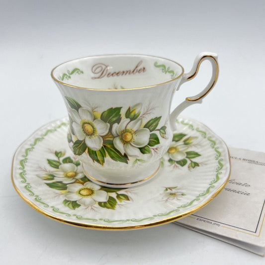 Tazza da caffè in porcellana Queen's con mese tazzina inglese DICEMBRE 900 Categoria  Servizio tazze - Tazze