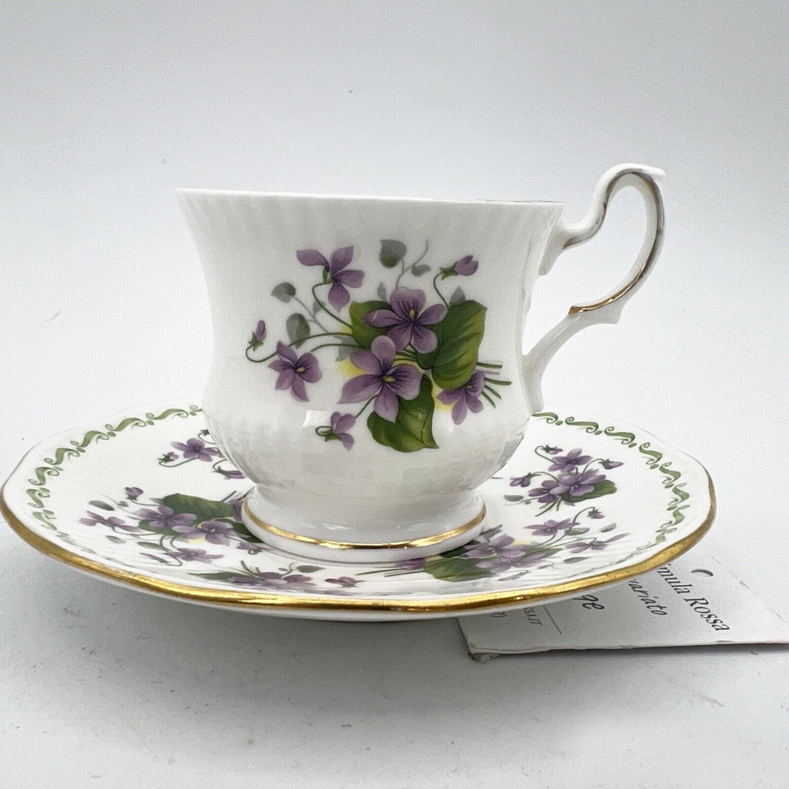 Tazza da caffè in porcellana Queen's con mese tazzina inglese Febbraio 900 Categoria  Servizio tazze - Tazze