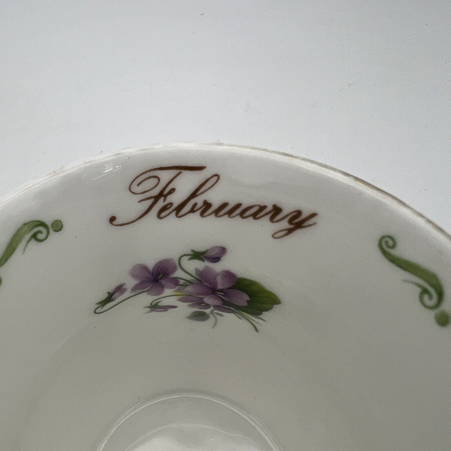 Tazza da caffè in porcellana Queen's con mese tazzina inglese Febbraio 900 Categoria  Servizio tazze - Tazze