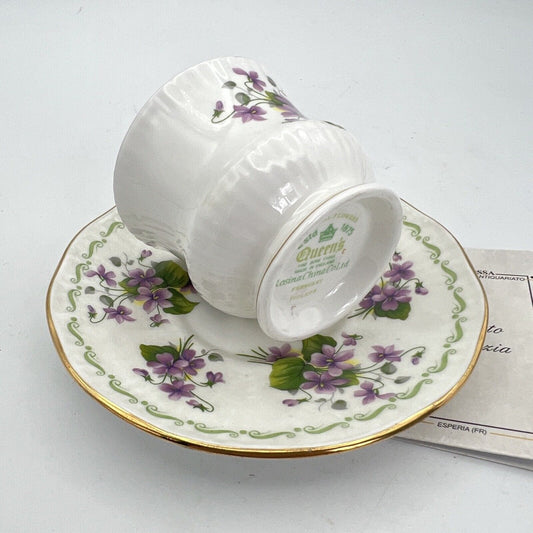 Tazza da caffè in porcellana Queen's con mese tazzina inglese Febbraio 900 Categoria  Servizio tazze - Tazze