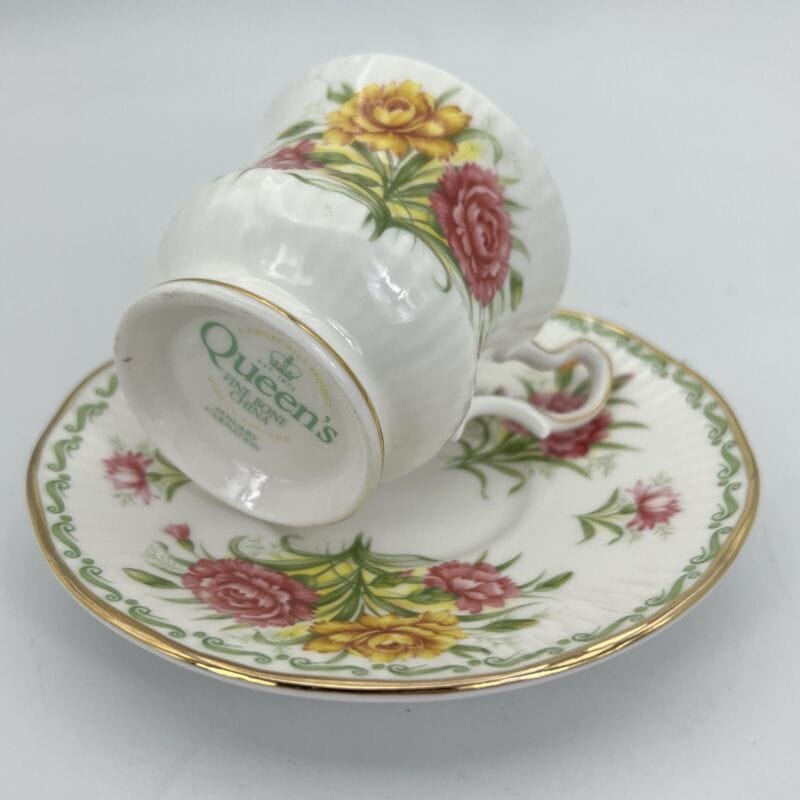 Tazza da caffè in porcellana Queen's con mese tazzina inglese GENNAIO 900 Categoria  Servizio tazze - Tazze