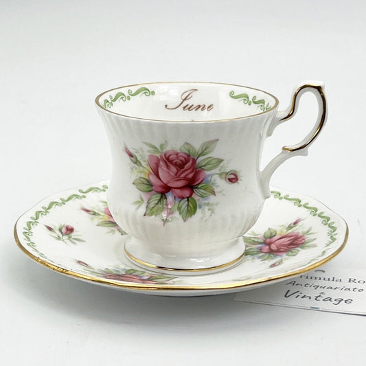 Tazza da caffè in porcellana Queen's con mese tazzina inglese Giugno 900 rosina Categoria  Servizio tazze - Tazze