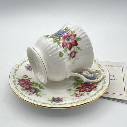 Tazza da caffè in porcellana Queen's con mese tazzina inglese Luglio 900 Vintage Categoria  Servizio tazze - Tazze