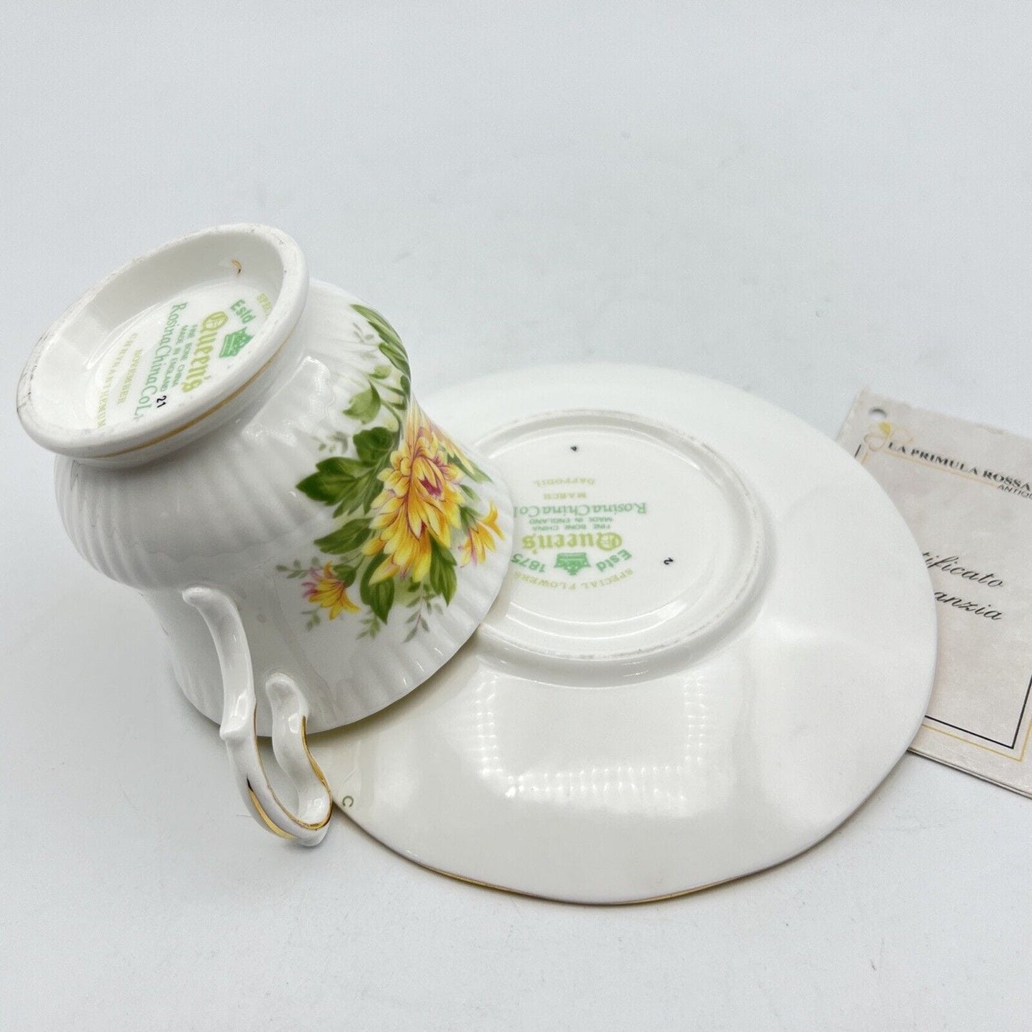 Tazza da caffè in porcellana Queen's con mese tazzina inglese Novembre 900 Categoria Servizio tazze - Tazze