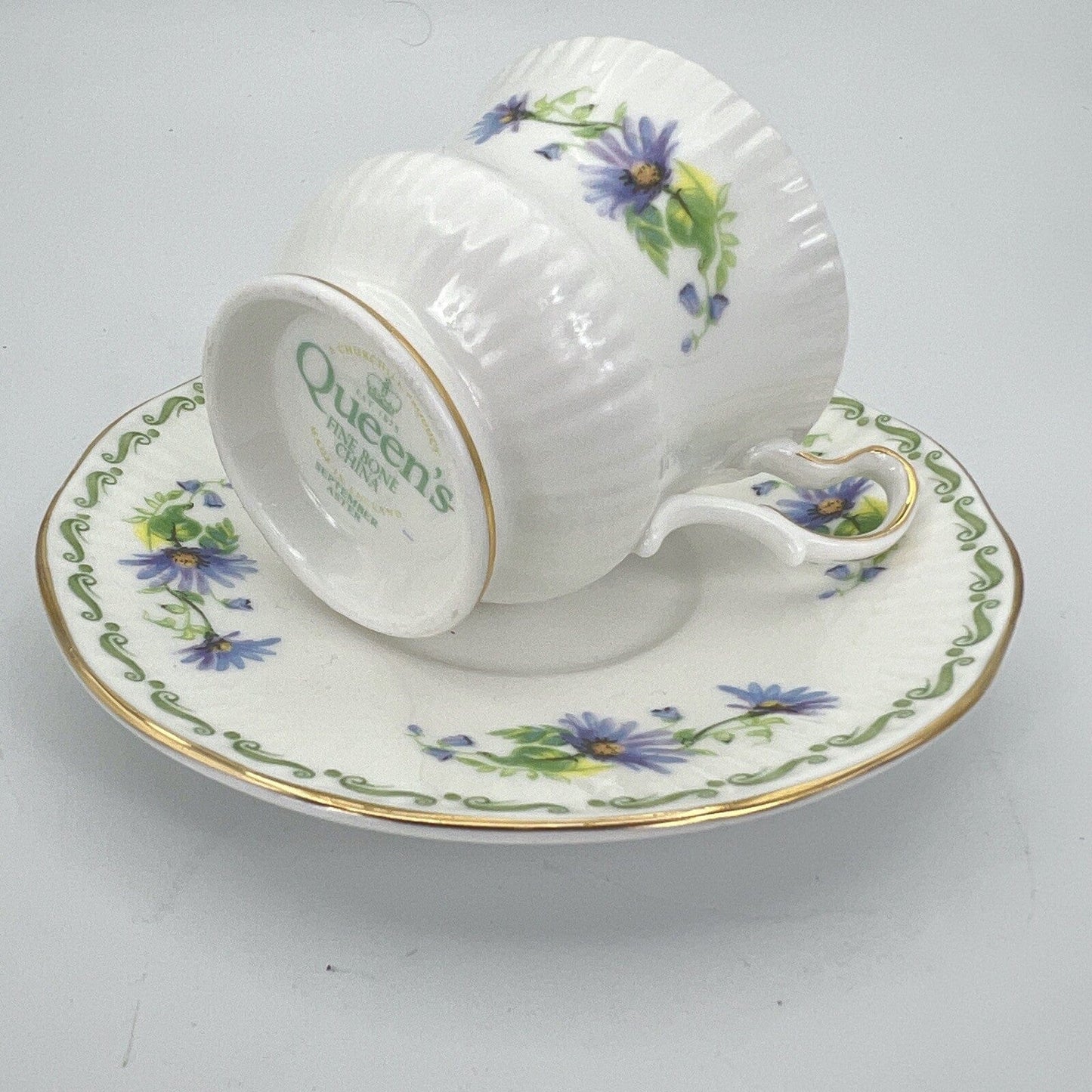 Tazza da caffè in porcellana Queen's con mese tazzina inglese SETTEMBRE 900 Categoria Servizio tazze - Tazze