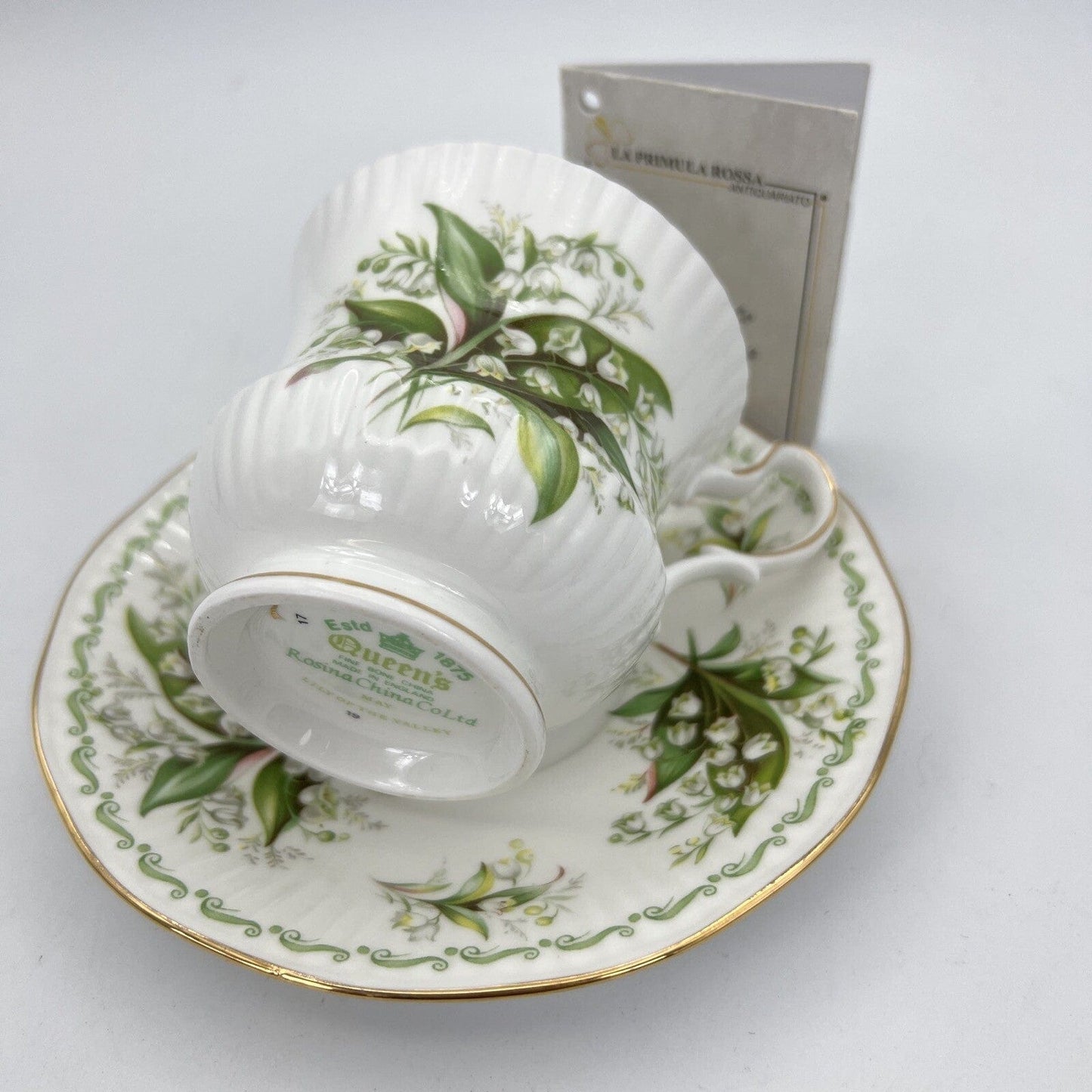 Tazza da Caffè in porcellana Queen's con mese tazzina Maggio 900 Per collezione Categoria Servizio tazze - Tazze