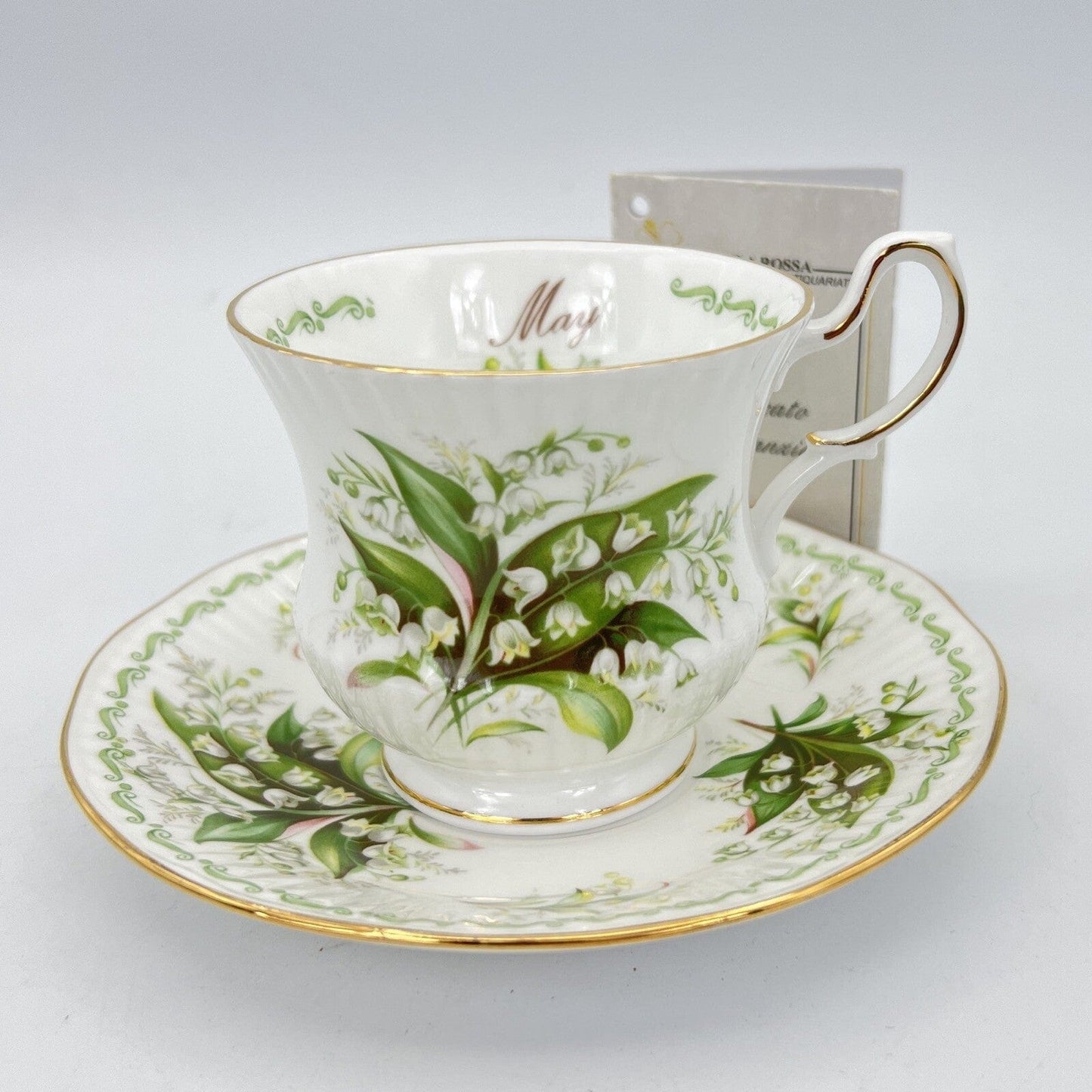 Tazza da Caffè in porcellana Queen's con mese tazzina Maggio 900 Per collezione Categoria Servizio tazze - Tazze