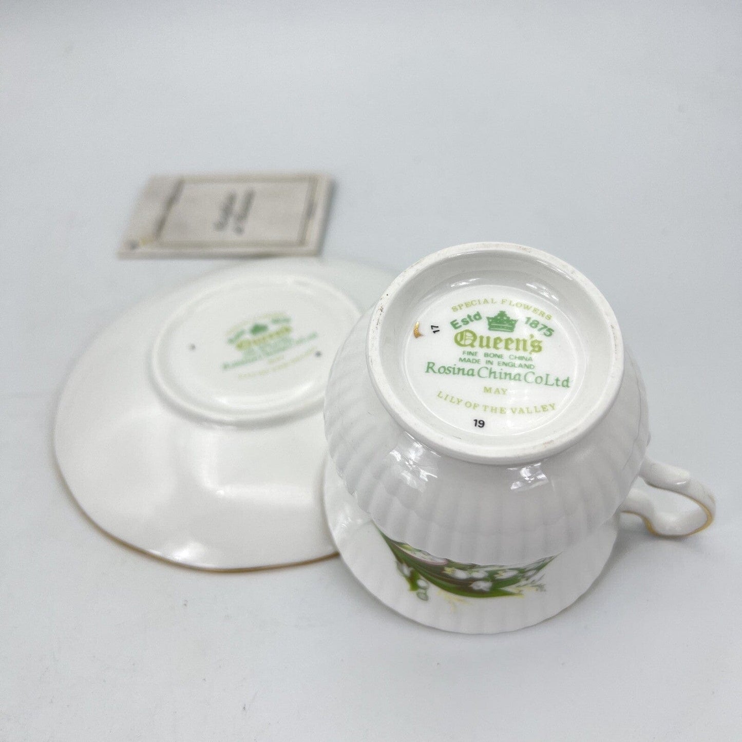 Tazza da Caffè in porcellana Queen's con mese tazzina Maggio 900 Per collezione Categoria Servizio tazze - Tazze
