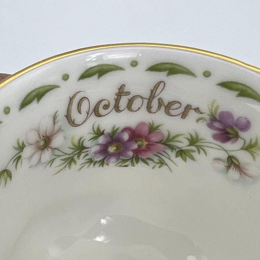 Tazza da caffè in porcellana Royal Albert con mese tazzina inglese Ottobre 1970 Categoria  Servizio tazze - Tazze