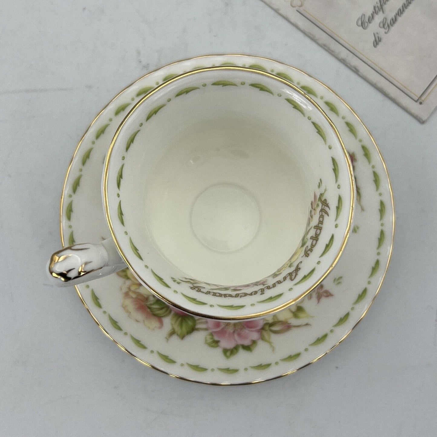 Tazza da Caffè in porcellana Royal Albert Flower Of the Month Buon Anniversario Categoria Servizio tazze - Tazze