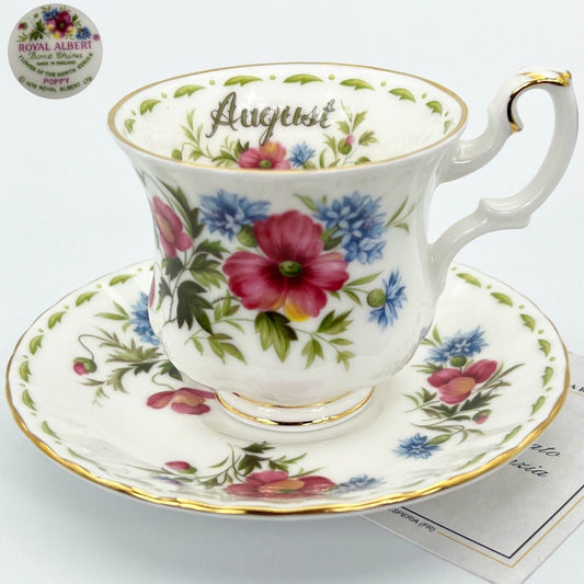 Tazza da caffè in porcellana Royal Albert mese tazzina inglese Agosto 1970 Categoria  Servizio tazze - Tazze
