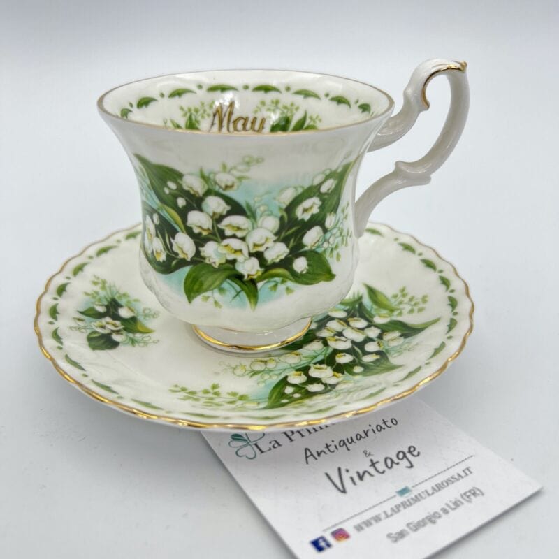 Tazza da caffè in porcellana Royal Albert Mese tazzina inglese Originale Vintage Categoria Servizio tazze - Tazze