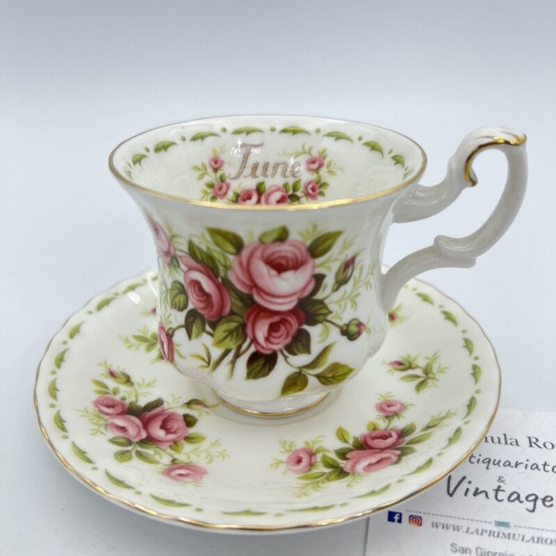 Tazza da caffè in porcellana Royal Albert Mese tazzina inglese Originale Vintage Categoria Servizio tazze - Tazze
