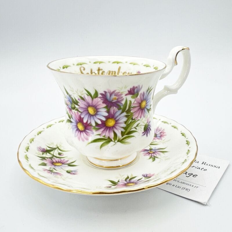 Tazza da caffè in porcellana Royal Albert mese tazzina inglese settembre 1970 Categoria  Servizio tazze - Tazze