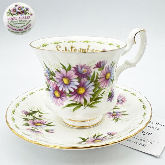 Tazza da caffè in porcellana Royal Albert mese tazzina inglese settembre 1970 Categoria  Servizio tazze - Tazze