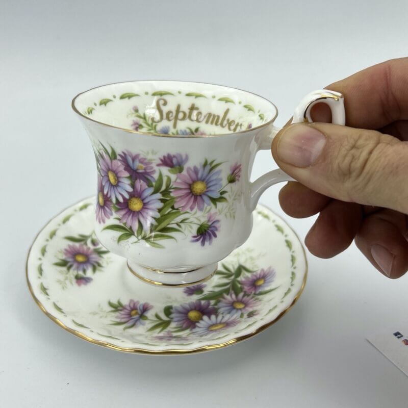 Tazza da caffè in porcellana Royal Albert mese tazzina inglese settembre 1970 Categoria  Servizio tazze - Tazze