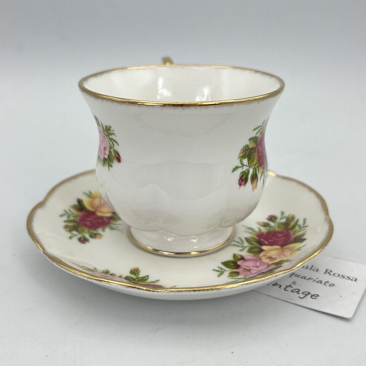 Tazza da caffe in porcellana ROYAL CANTERBURY tazzina inglese Cottage Roses Categoria Servizio tazze - Tazze