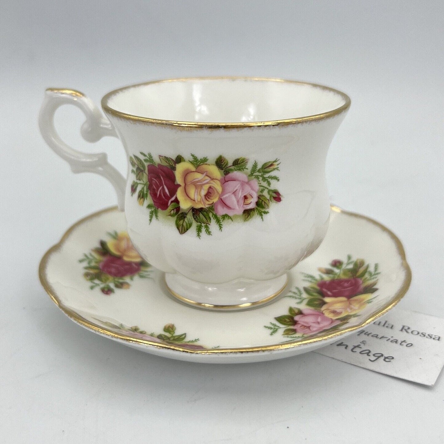 Tazza da caffe in porcellana ROYAL CANTERBURY tazzina inglese Cottage Roses Categoria Servizio tazze - Tazze