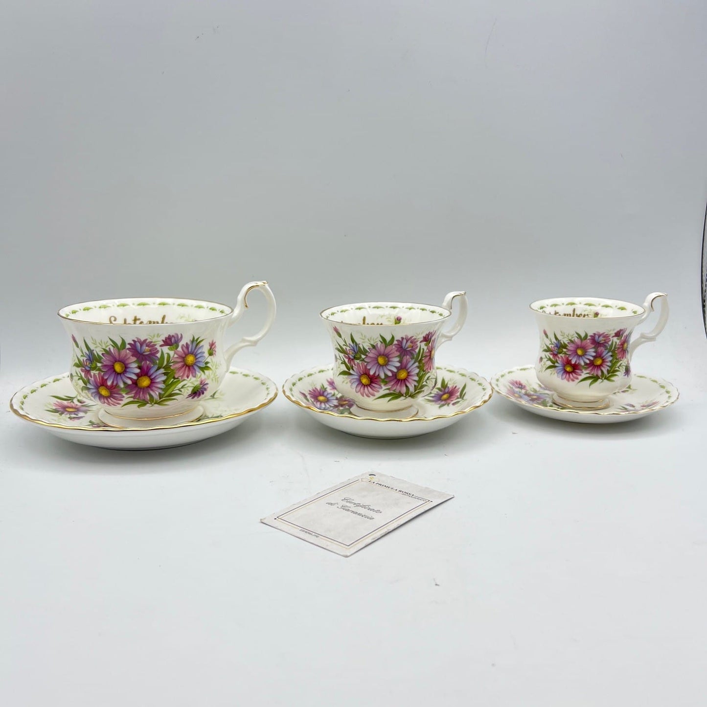 Tazza da Colazione Royal Albert Tazzone con mese SETTEMBRE Completa Cucchiaino Categoria Servizio tazze - Tazze