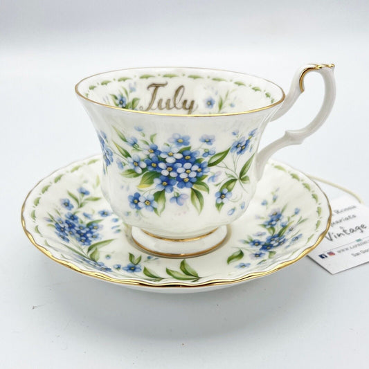 Tazza da tè per The in porcellana Royal Albert con mese tazzina LUGLIO 1970 July Categoria  Servizio tazze - Tazze