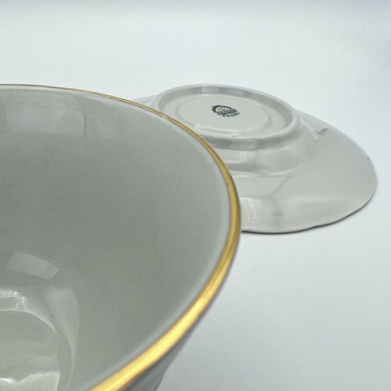 Tazza da tè the antica con piattino in porcellana Royal CP vintage motivo fiori Categoria  Ceramiche e Porcellane