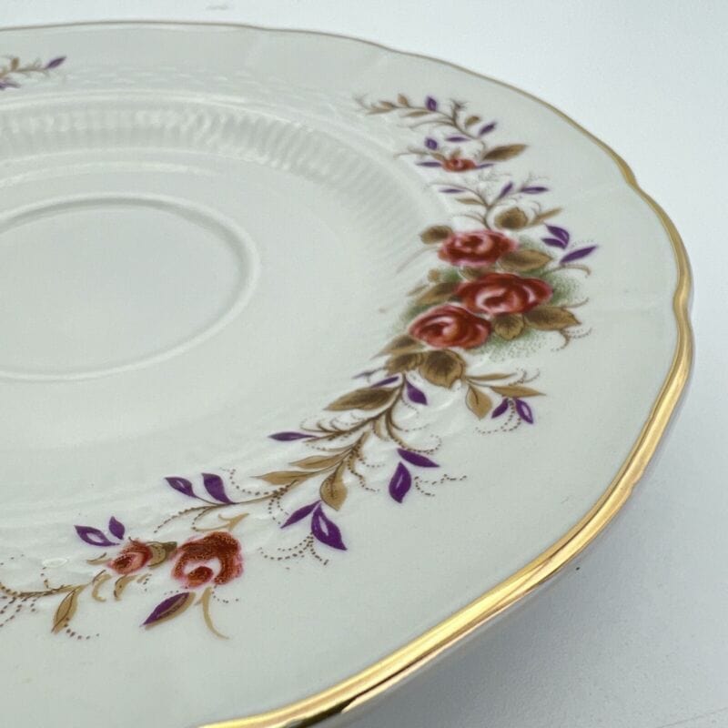 Tazza da tè the antica con piattino in porcellana Royal CP vintage motivo fiori Categoria  Ceramiche e Porcellane