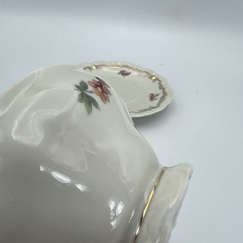 Tazza da tè the antica con piattino in porcellana vintage bavaria motivo fiori Categoria  Ceramiche e Porcellane