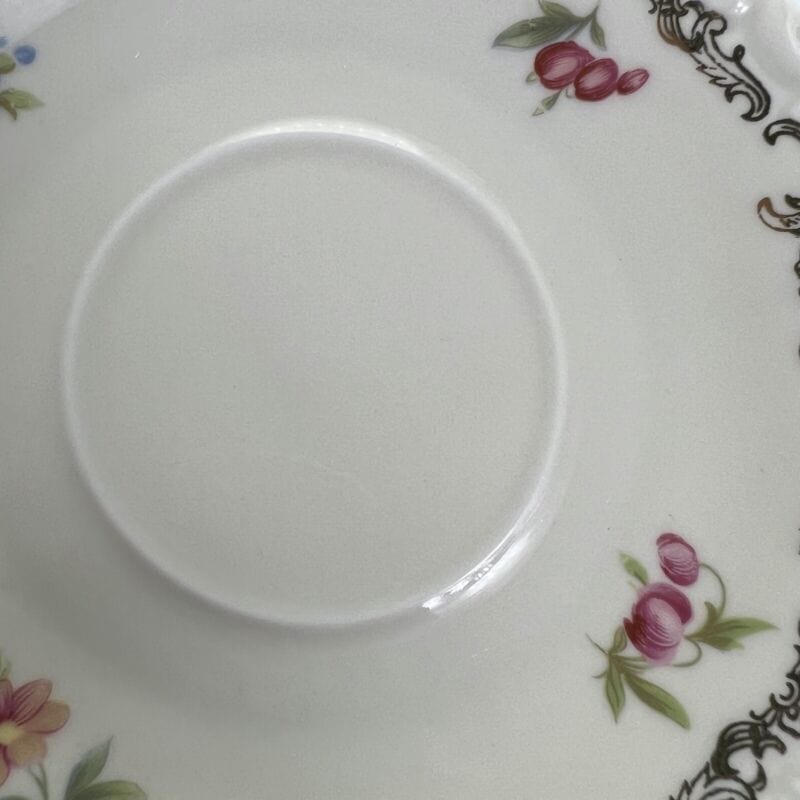 Tazza da tè the antica con piattino in porcellana vintage bavaria motivo fiori Categoria  Ceramiche e Porcellane