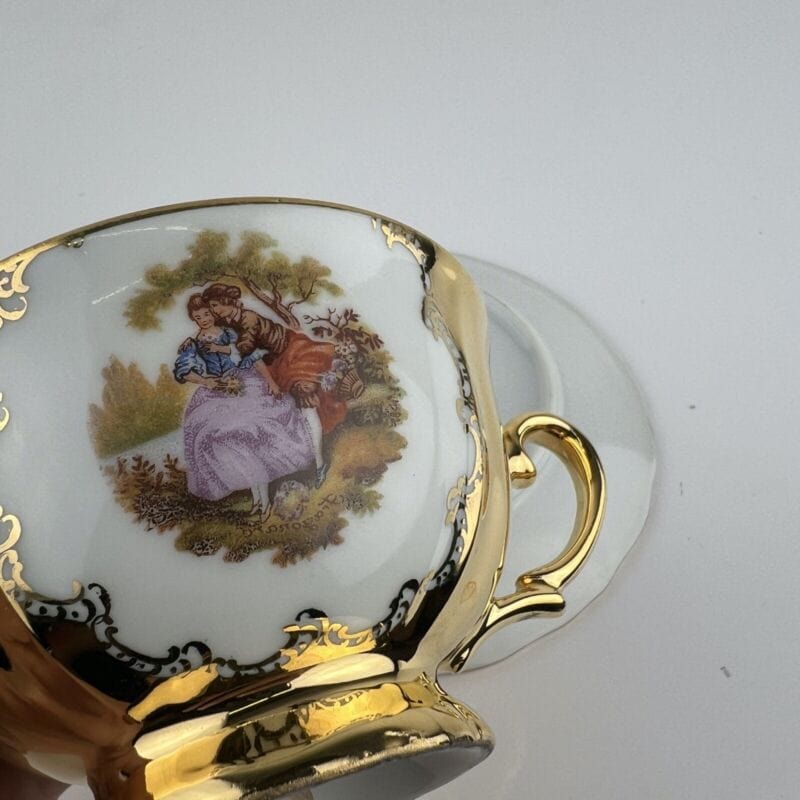 Tazza da tè the antica in porcellana Bavaria tazze tazzina oro con piattino Categoria  Servizio tazze - Tazze