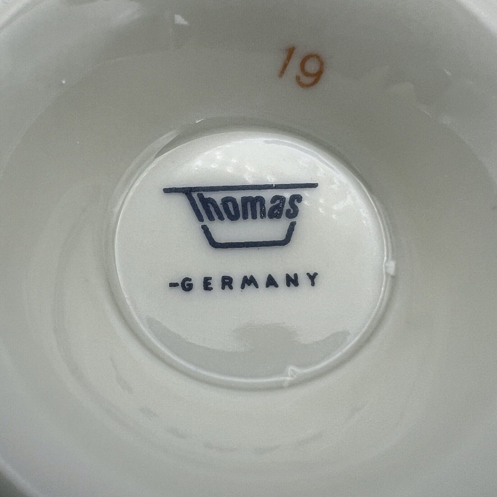 Tazza da tè the antica in porcellana tedesca Bavaria Thomas Piattino fiori oro Categoria  Servizio tazze - Tazze