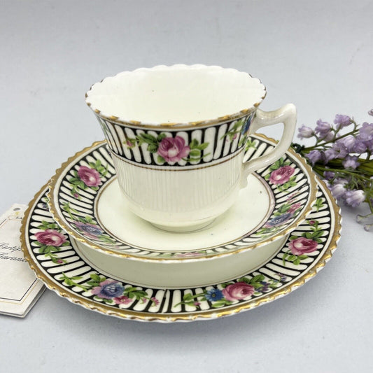 Tazza da tè the antica trio con piattino in porcellana vintage Inglese Art Deco Categoria  Servizio tazze - Tazze