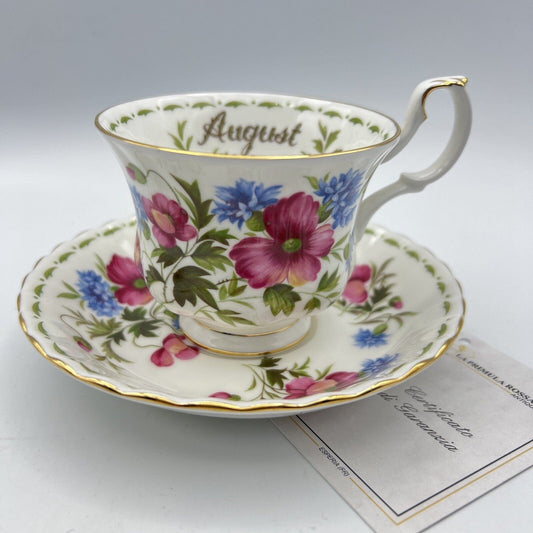 Tazza da tè The in porcellana Royal Albert con mese tazzina inglese Agosto 900 Categoria  Servizio tazze - Tazze