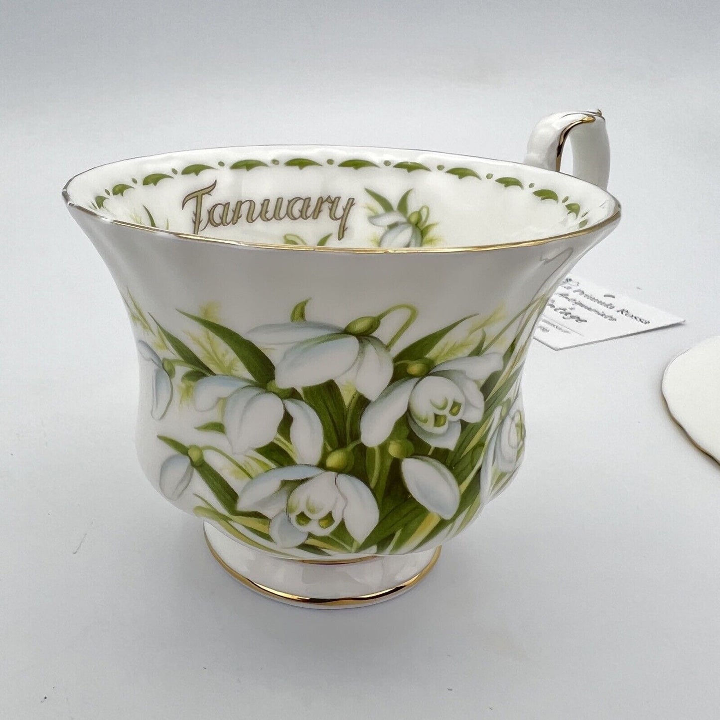 Tazza da tè The in porcellana Royal Albert con mese tazzina inglese GENNAIO 900 Categoria Servizio tazze - Tazze