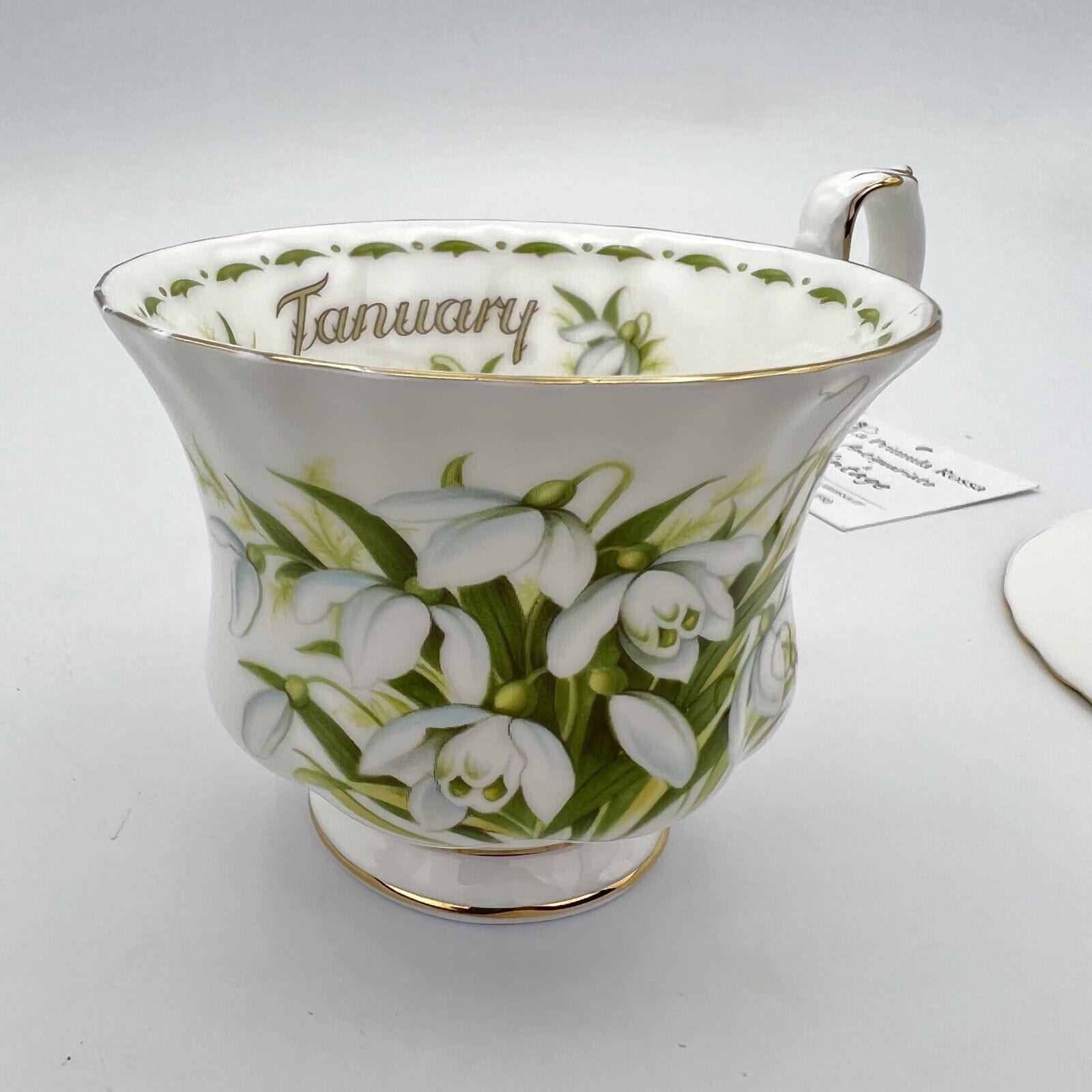 Tazza da tè The in porcellana Royal Albert con mese tazzina inglese GENNAIO 900 Categoria  Servizio tazze - Tazze