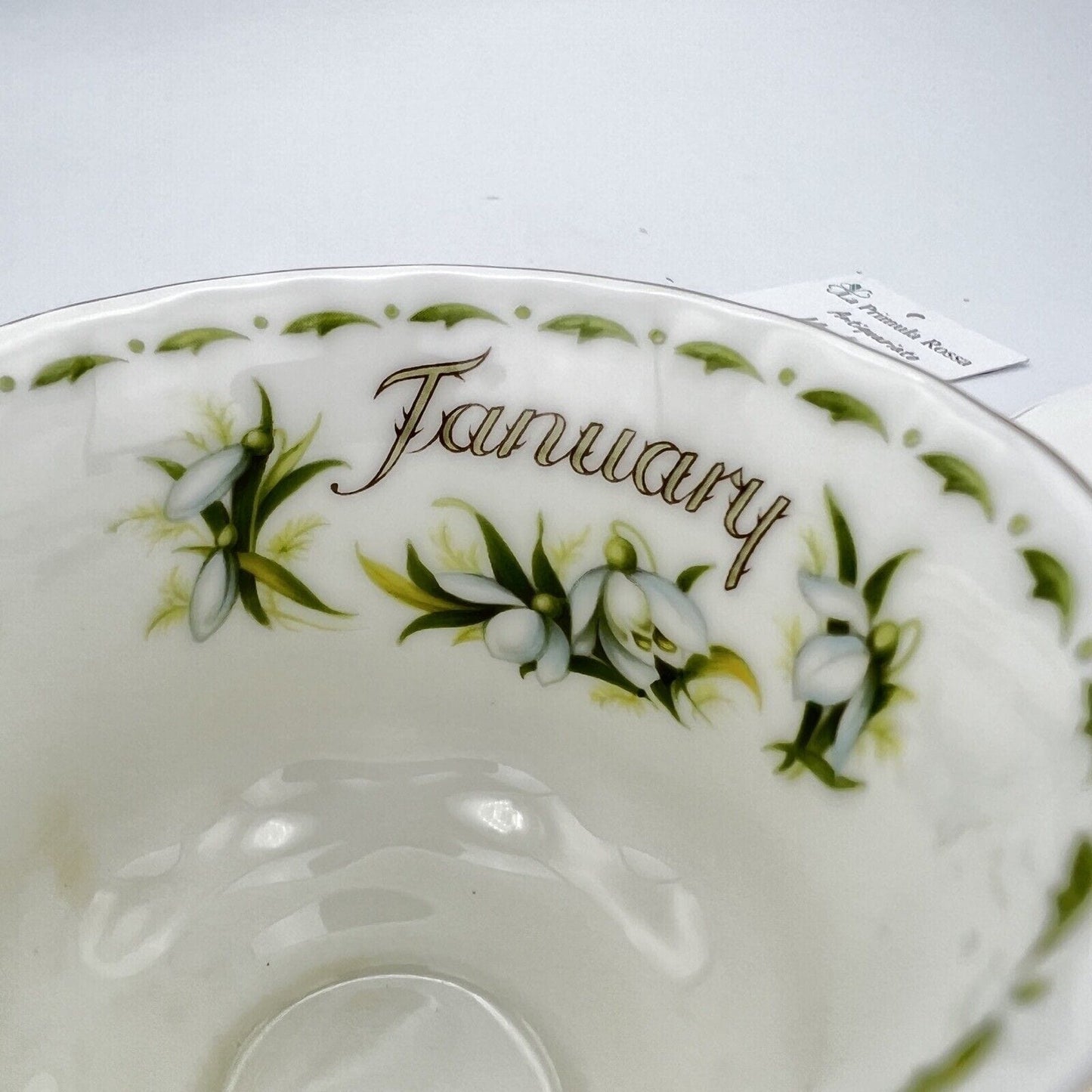Tazza da tè The in porcellana Royal Albert con mese tazzina inglese GENNAIO 900 Categoria Servizio tazze - Tazze
