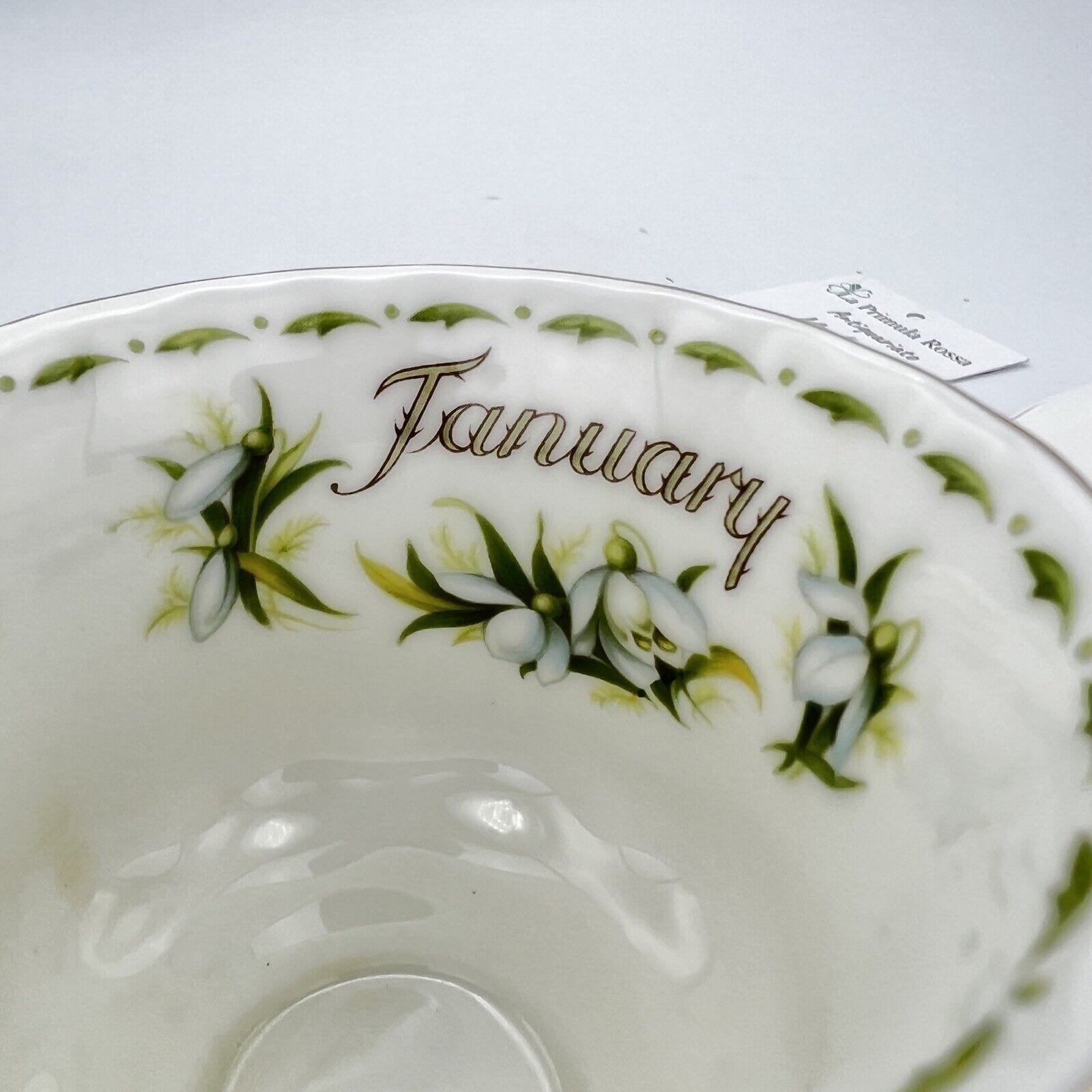Tazza da tè The in porcellana Royal Albert con mese tazzina inglese GENNAIO 900 Categoria  Servizio tazze - Tazze