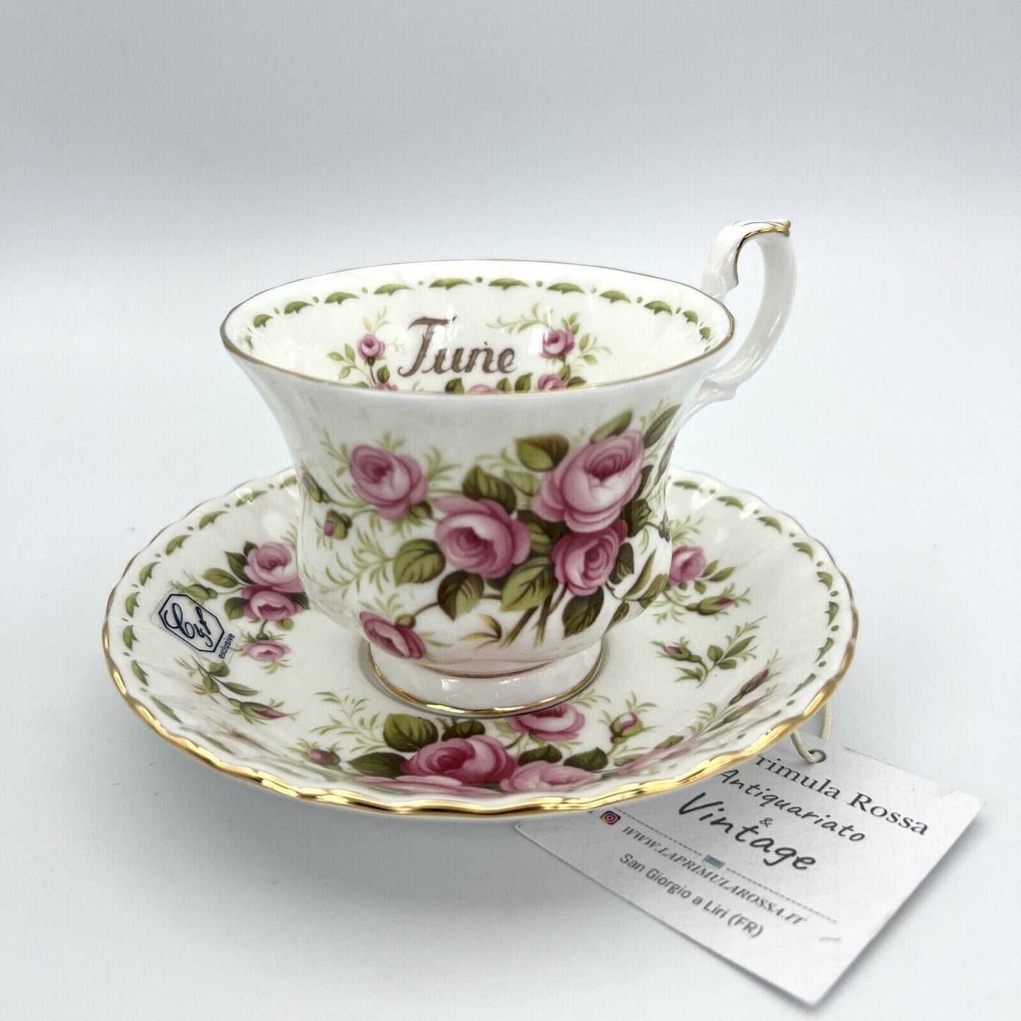 Tazza da tè The in porcellana Royal Albert con mese tazzina inglese GIUGNO 1970 Categoria Servizio tazze - Tazze