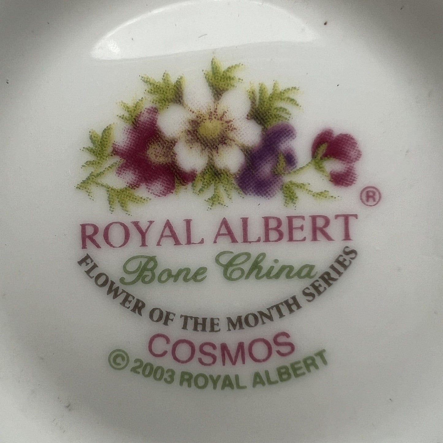 Tazza da tè The in porcellana Royal Albert con mese tazzina inglese OTTOBRE 2003 Categoria Servizio tazze - Tazze