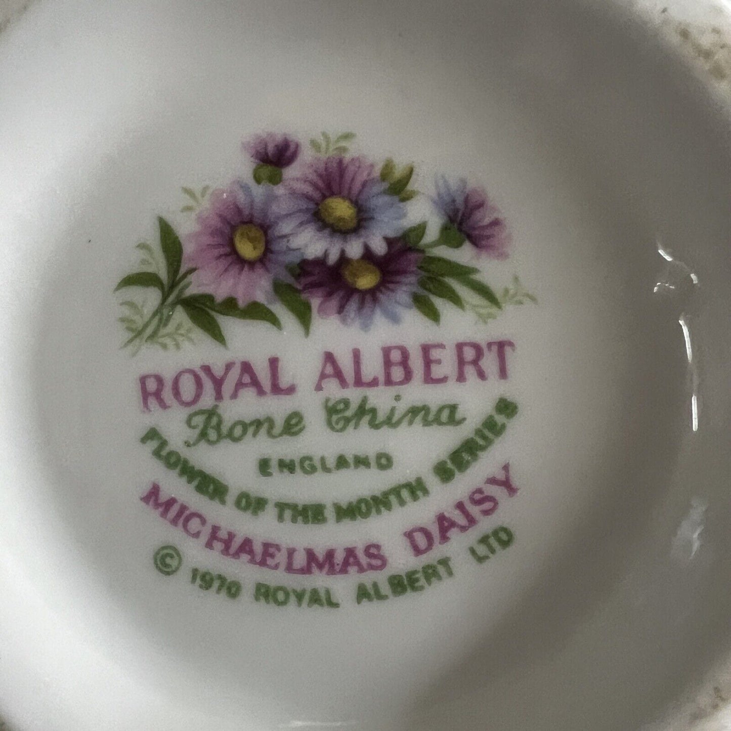 Tazza da tè The in porcellana Royal Albert con mese tazzina inglese SETTEMBRE 70 Categoria Servizio tazze - Tazze