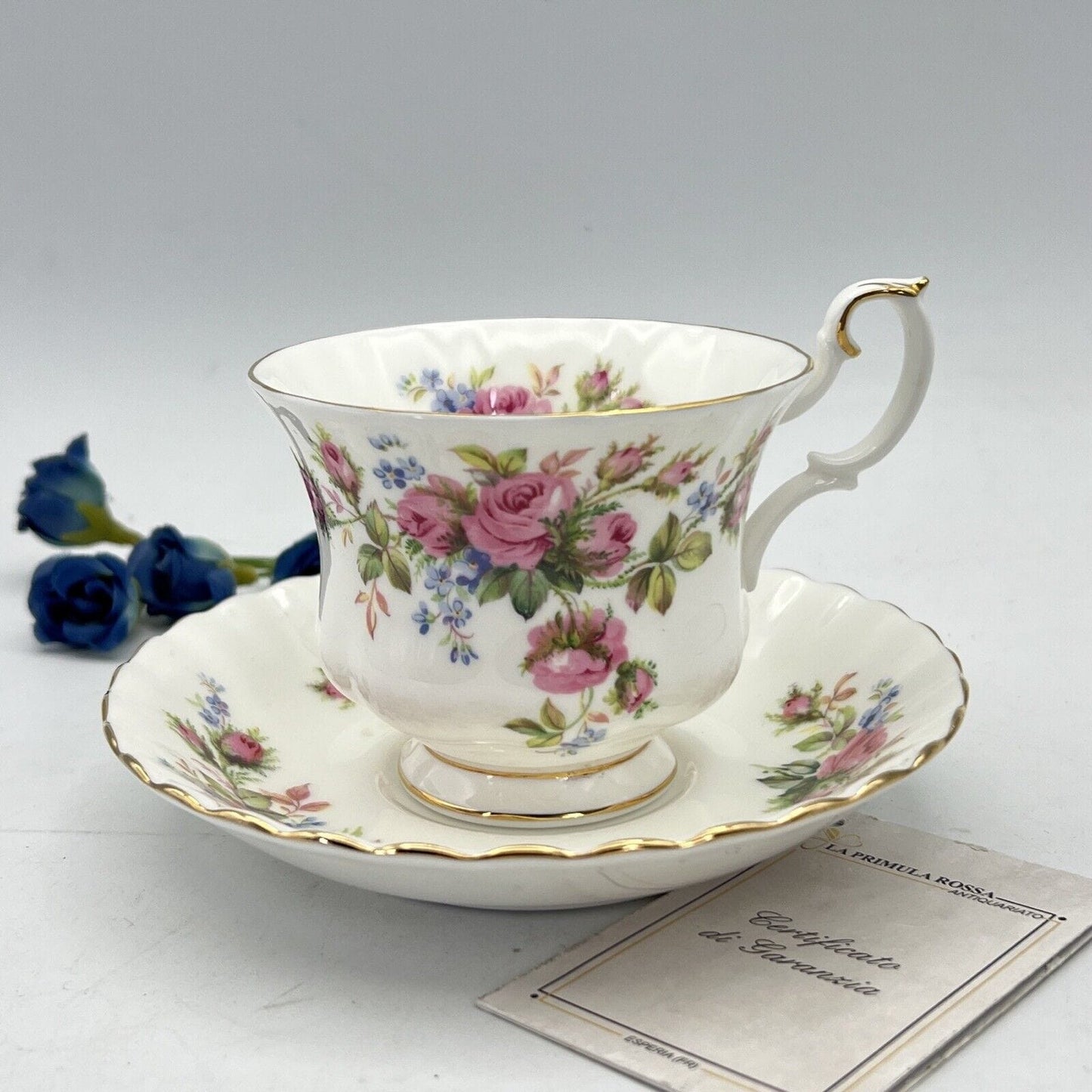 Tazza da tè The in porcellana Royal Albert Tazzina inglese Moss Rose Fiori Categoria Servizio tazze - Tazze