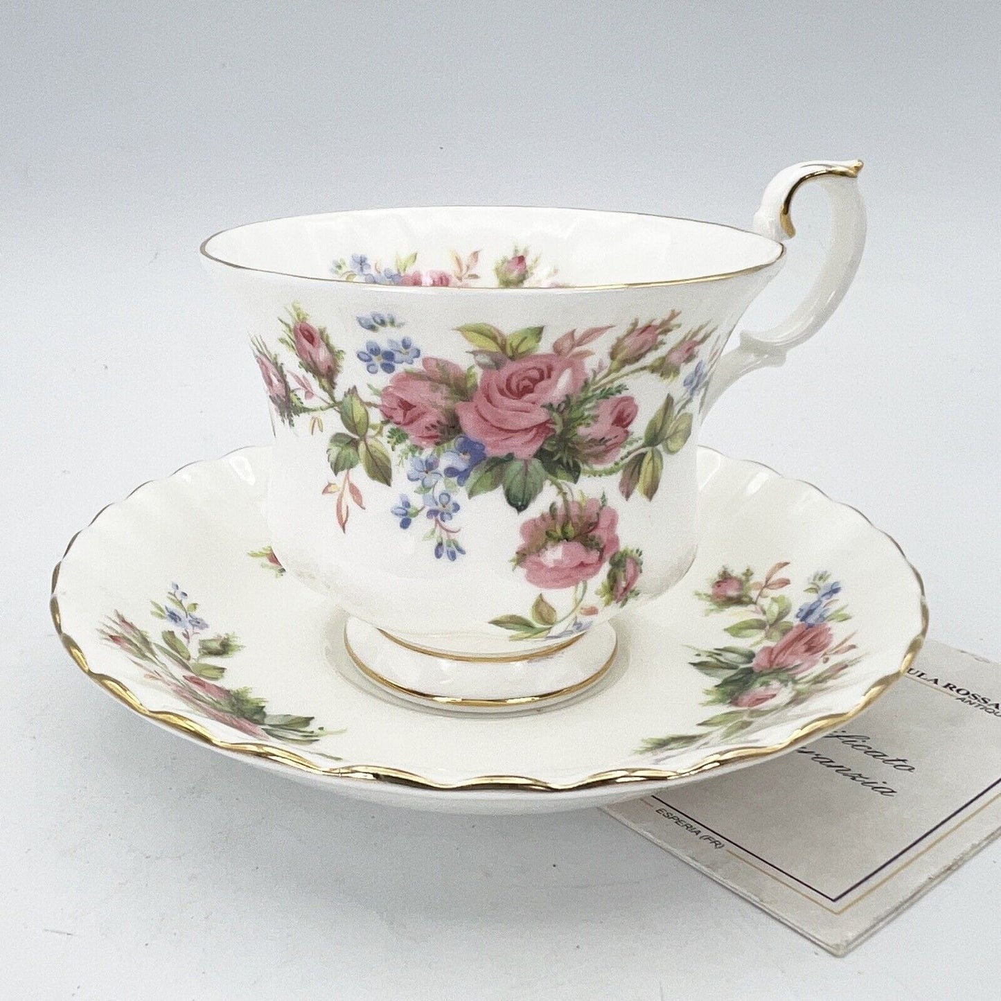 Tazza da tè The in porcellana Royal Albert Tazzina inglese Moss Rose Fiori Categoria Servizio tazze - Tazze