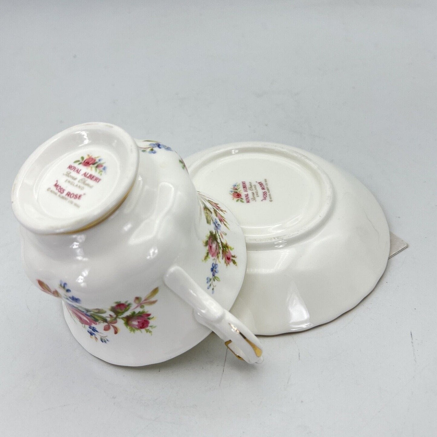 Tazza da tè The in porcellana Royal Albert Tazzina inglese Moss Rose Fiori Categoria Servizio tazze - Tazze